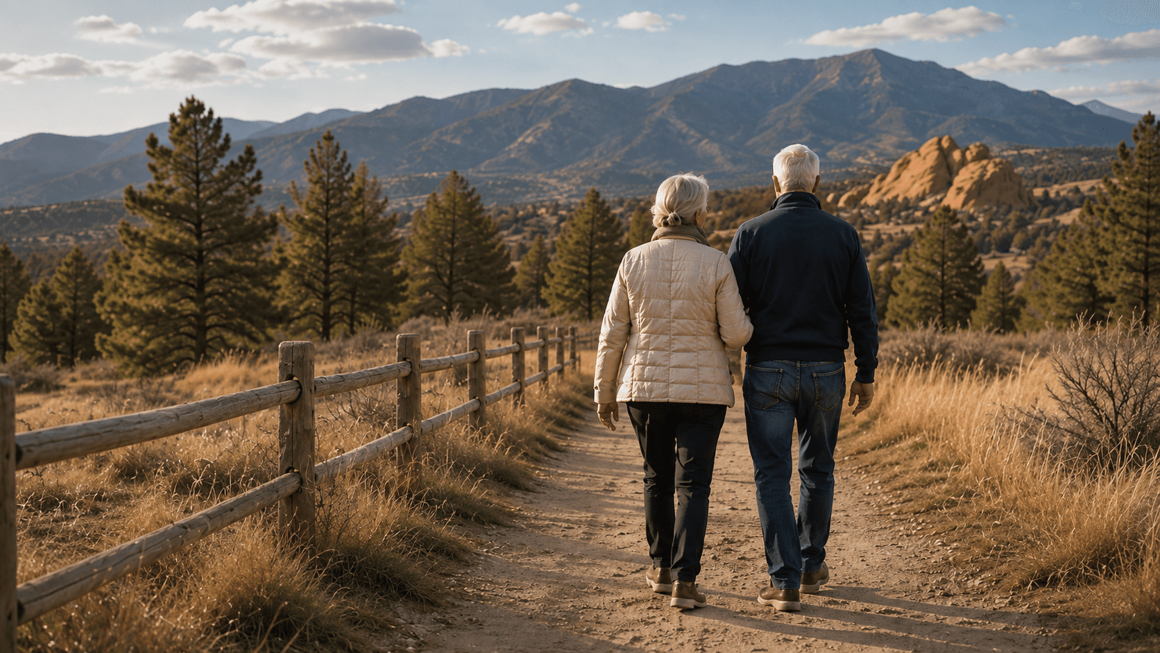 An older couple together in the Colorado Front Range